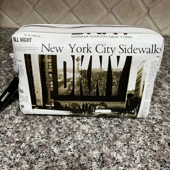 DKNY cosmetic bag. Brand new with tag. NYC scenery makes this a special item! - Picture 4 of 6